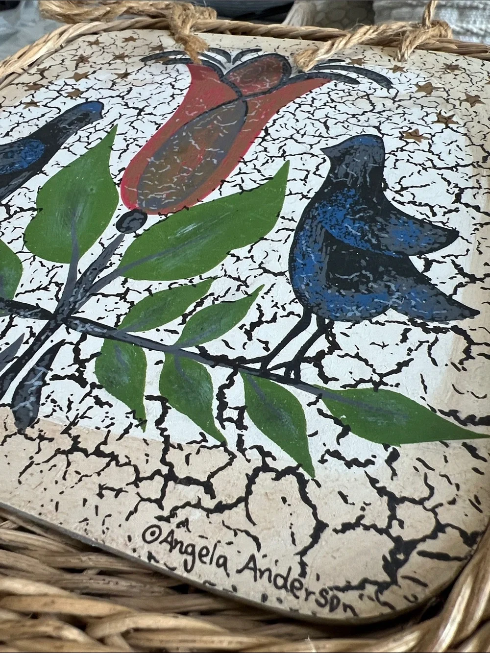 N/A crackle painted